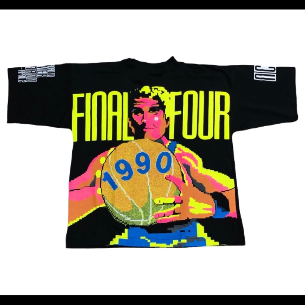 1990 Denver Final Four Techmo Graphic Style Tee